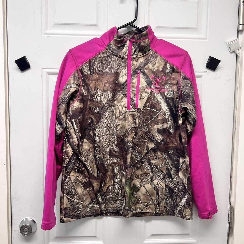 True Timber camouflage quarter-zip fleece pullover Size 40 24” Long NOC3801